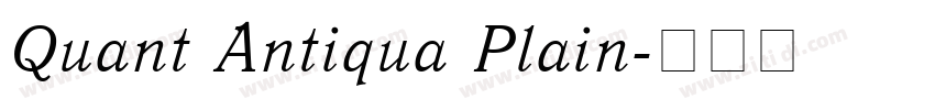 Quant Antiqua Plain字体转换